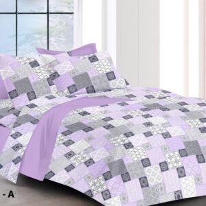 Bedsheet Size Double Bedsheet - 87" x 94" Pillow Cover - 18" x 27" Size With 2 Pillow Covers Pillow Covers Parpal &white Colour 1000 TC Thread Count 240 GSM GSM Geometric Design Fabric Composition Microfiber Key Features Premium Microfiber Fabric Vibrant Geometric Print Double Bed Size Durable & Easy To Care Ideal Gift Packaging Pillow Size 18" x 27" Wash care Machine Wash / Hand Wash in Cold Water Use Mild Detergent Dry Flat Do Not Iron Do Not Bleach Box Contents Double Bedsheet x 1 Pillow Cover x 2 Return Policy This Item is non-returnable. For a damaged, defective, incorrect or expired item, you can request a replacement within 72 hours of delivery. In case of an incorrect item you may raise a replacement or return request only if the item is sealed/ unopened/ unused and in original condition. Packaging Type Box Unit 1 unit Caps