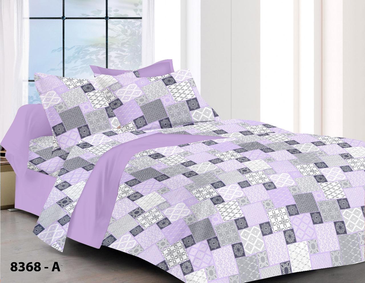 Bedsheet Size Double Bedsheet - 87" x 94" Pillow Cover - 18" x 27" Size With 2 Pillow Covers Pillow Covers Parpal &white Colour 1000 TC Thread Count 240 GSM GSM Geometric Design Fabric Composition Microfiber Key Features Premium Microfiber Fabric Vibrant Geometric Print Double Bed Size Durable & Easy To Care Ideal Gift Packaging Pillow Size 18" x 27" Wash care Machine Wash / Hand Wash in Cold Water Use Mild Detergent Dry Flat Do Not Iron Do Not Bleach Box Contents Double Bedsheet x 1 Pillow Cover x 2 Return Policy This Item is non-returnable. For a damaged, defective, incorrect or expired item, you can request a replacement within 72 hours of delivery. In case of an incorrect item you may raise a replacement or return request only if the item is sealed/ unopened/ unused and in original condition. Packaging Type Box Unit 1 unit Caps